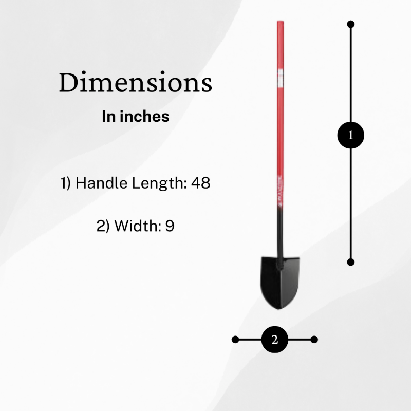 Wolverine SL600 All-Steel Shovel – 48” Handle, #2 Round Point