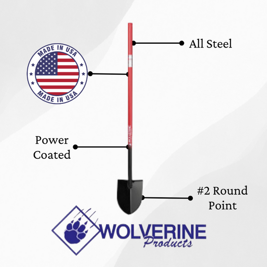 Wolverine SL600 All-Steel Shovel – 48” Handle, #2 Round Point 2